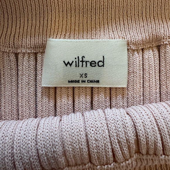 Aritzia Wilfred Knit Slit Midi Skirt Light Pink XS - Picture 7 of 11